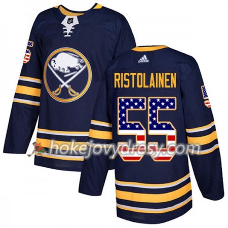Pánské Hokejový Dres Buffalo Sabres Rasmus Ristolainen 55 2017-2018 USA Flag Fashion Modrá Adidas Authentic